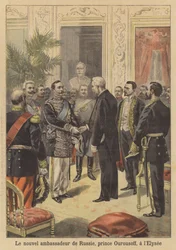 Präsident Faure empfängt Prinz Urusov, den neuen russischen Botschafter in Frankreich, im Élysée-Palast